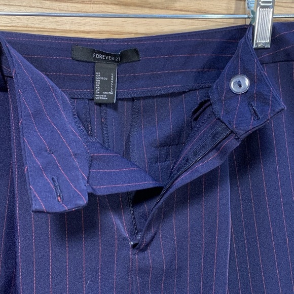 Forever 21 Blue Red Stripe Pants L - Picture 5 of 9
